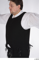   Photos Man in Historical Civilian suit 2 19th century black vest historical upper body 0004.jpg